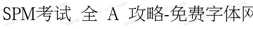 SPM考试 全 A 攻略字体转换